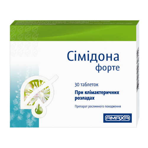 Симидона Форте 13 мг таблетки №30 в аптеке - фото №1 Симидона Форте 13 мг таблетки №30 в аптеке