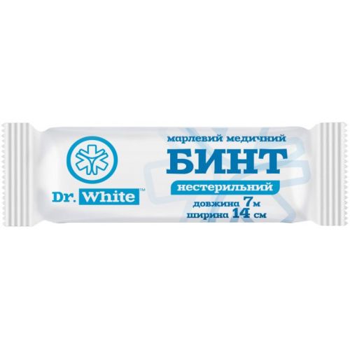 Бинт Dr. White (Др. Вайт) нестерильный 7 м х 14 см в городе Одесса : цены, характеристики. - фото №1 Бинт Dr. White (Др. Вайт) нестерильный 7 м х 14 см в городе Одесса : цены, характеристики.