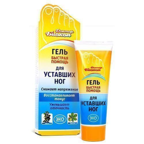 Гель быстрая помощь для уставших ног Доктор Биокон, 75мл. недорого - фото №1 Гель быстрая помощь для уставших ног Доктор Биокон, 75мл. недорого