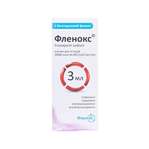 Фленокс раствор для инъекций 10 000 анти-Ха МЕ/мл флакон 3 мл №1 заказать - фото №1 Фленокс раствор для инъекций 10 000 анти-Ха МЕ/мл флакон 3 мл №1 заказать
