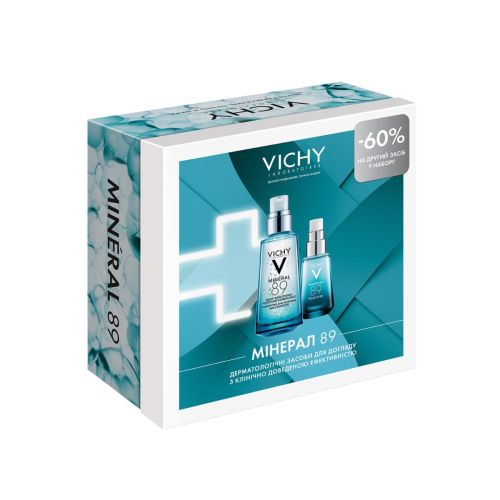 Набор Vichy (Виши) Mineral 89 (Гель-бустер увлажнение и усиление упругости кожи 50 мл + Гель увлажнение для кожи вокруг глаз 15 мл) в городе Одесса : цены, характеристики. - фото №1 Набор Vichy (Виши) Mineral 89 (Гель-бустер увлажнение и усиление упругости кожи 50 мл + Гель увлажнение для кожи вокруг глаз 15 мл) в городе Одесса : цены, характеристики.