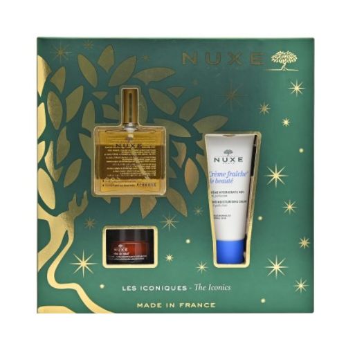 Набір Nuxe (Нюкс) НГ 2022 (Олія Чудова суха 50 мл + Крем-фреш крем 30 мл + Бальзам Медова мрія д/губ 15 г VNM02230) недорого - фото №1 Набір Nuxe (Нюкс) НГ 2022 (Олія Чудова суха 50 мл + Крем-фреш крем 30 мл + Бальзам Медова мрія д/губ 15 г VNM02230) недорого
