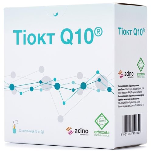 Тиокт Q10 порошок саше №20 купить - фото №1 Тиокт Q10 порошок саше №20 купить