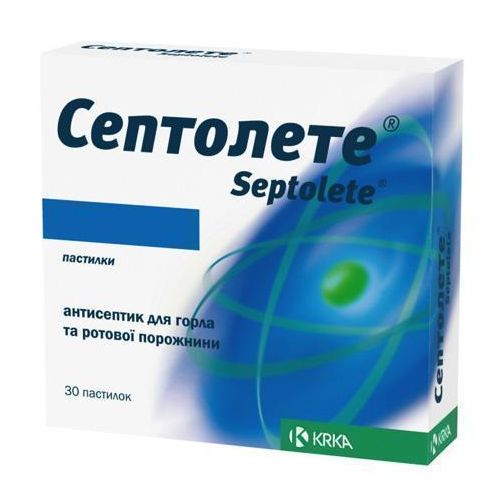 Септолете зі смаком ментолу 1 мг пастилки №30 фото - фото №1 Септолете зі смаком ментолу 1 мг пастилки №30 фото