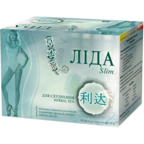 Фіточай Ліда slim пакетики №20 в аптеці - фото №1 Фіточай Ліда slim пакетики №20 в аптеці