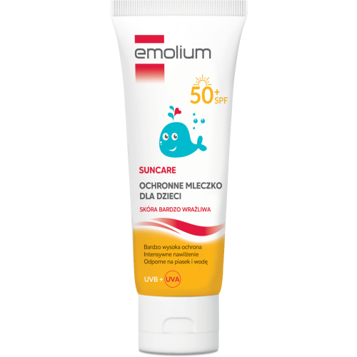 Солнцезащитное молочко Emolium (Эмолиум) для детей SPF50+ 125 мл в интернет-аптеке - фото №1 Солнцезащитное молочко Emolium (Эмолиум) для детей SPF50+ 125 мл в интернет-аптеке