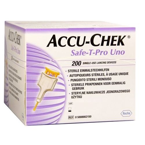 Ланцет автоматический Accu-Chek Safe-T-Pro Uno №200 фото - фото №1 Ланцет автоматический Accu-Chek Safe-T-Pro Uno №200 фото