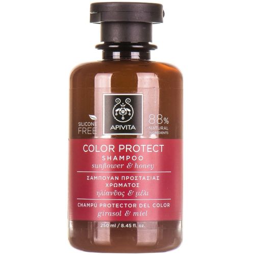 Шампунь Apivita (Апивита) для окрашенных волос с подсолнечником и медом 250 мл ADD - фото №1 Шампунь Apivita (Апивита) для окрашенных волос с подсолнечником и медом 250 мл ADD