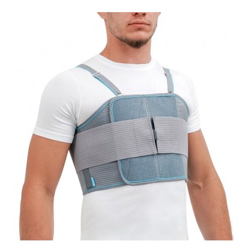 Бандаж Алком послеоперационный торакальный мужской р.4, серый (2027) заказать - фото №1 Бандаж Алком послеоперационный торакальный мужской р.4, серый (2027) заказать