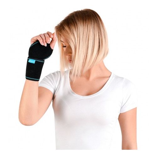 Бандаж лучезапястного сустава Алком, черный, р.1 (4068) в интернет-аптеке - фото №1 Бандаж лучезапястного сустава Алком, черный, р.1 (4068) в интернет-аптеке