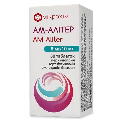 АМ-Алитер 8 мг/10 мг таблетки №30 в городе Одесса : цены, характеристики. - фото №1 АМ-Алитер 8 мг/10 мг таблетки №30 в городе Одесса : цены, характеристики.