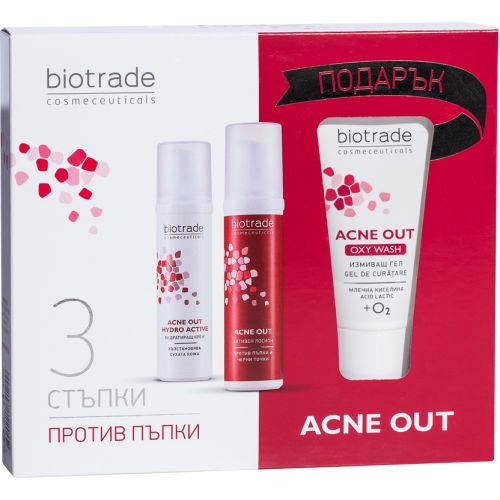 Набір Biotrade (Біотрейд) Acne Out 3 в 1 для жирної, проблемної шкіри та шкіри з акне недорого - фото №1 Набір Biotrade (Біотрейд) Acne Out 3 в 1 для жирної, проблемної шкіри та шкіри з акне недорого