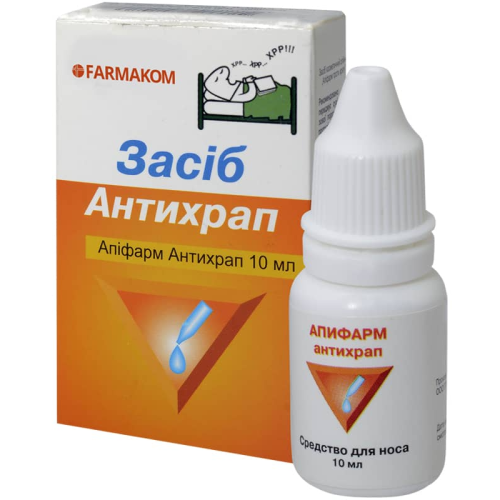 Апіфарм Антихрап краплі для носу флакон 10 мл недорого - фото №1 Апіфарм Антихрап краплі для носу флакон 10 мл недорого