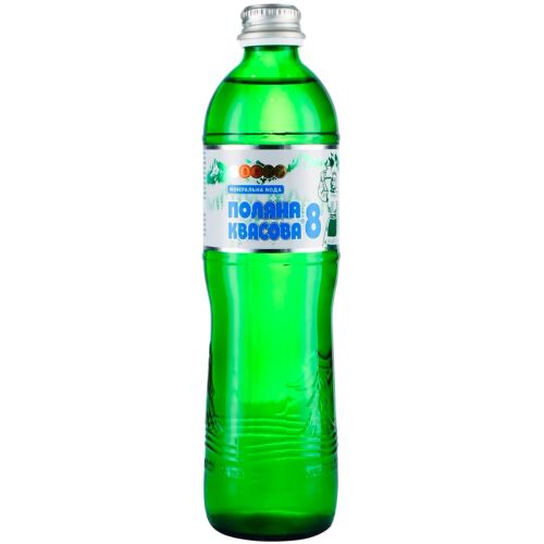 Вода минеральная Поляна Квасова-8 сильногазированная, 0,5 л (стекло) купить - фото №1 Вода минеральная Поляна Квасова-8 сильногазированная, 0,5 л (стекло) купить