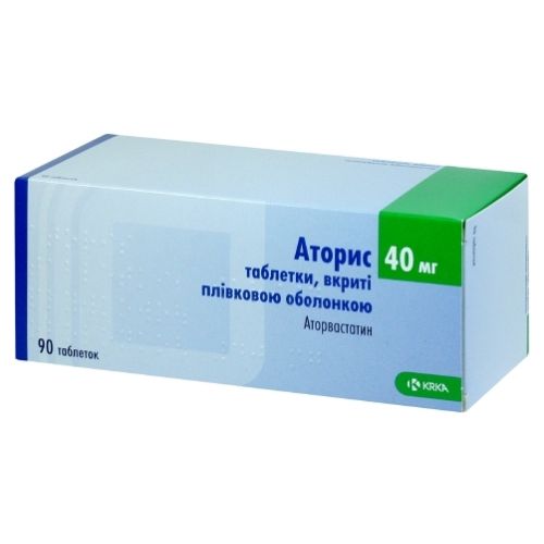 Аторис 40 мг таблетки №90 в інтернет-аптеці - фото №1 Аторис 40 мг таблетки №90 в інтернет-аптеці