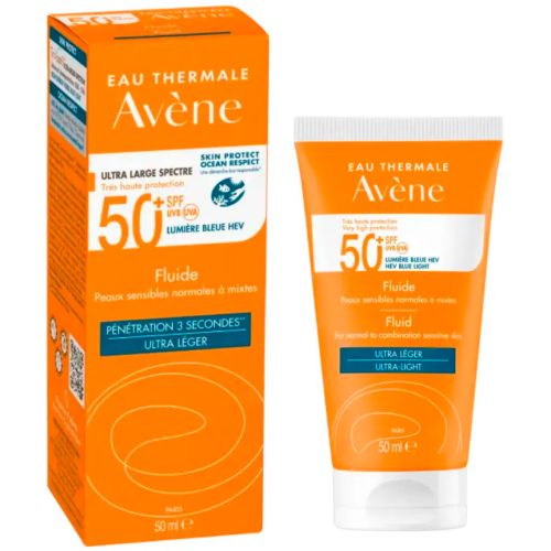 Флюид Avene (Авене) солнцезащитный для нормальной и комбинированной кожи лица SPF 50+, 50 мл купить - фото №1 Флюид Avene (Авене) солнцезащитный для нормальной и комбинированной кожи лица SPF 50+, 50 мл купить