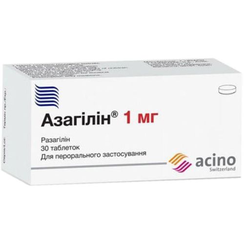 Азагілін 1 мг таблетки №30 в Україні - фото №1 Азагілін 1 мг таблетки №30 в Україні