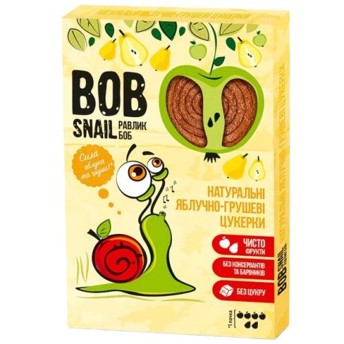 Цукерки Bob Snail (Равлик Боб) яблуко-груша 60 г недорого - фото №1 Цукерки Bob Snail (Равлик Боб) яблуко-груша 60 г недорого