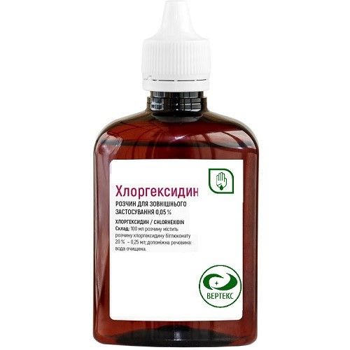 Хлоргексидин 0,05% розчин 100 мл недорого - фото №1 Хлоргексидин 0,05% розчин 100 мл недорого