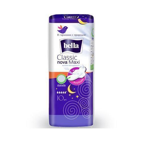 Прокладки Bella Classic Nova Maxi drainette air з крильцями 10 шт в місті Одеса : ціни, характеристика. - фото №1 Прокладки Bella Classic Nova Maxi drainette air з крильцями 10 шт в місті Одеса : ціни, характеристика.