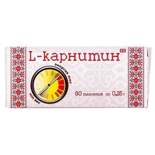 L-карнитин 0,25 г таблетки №80 в интернет-аптеке - фото №1 L-карнитин 0,25 г таблетки №80 в интернет-аптеке