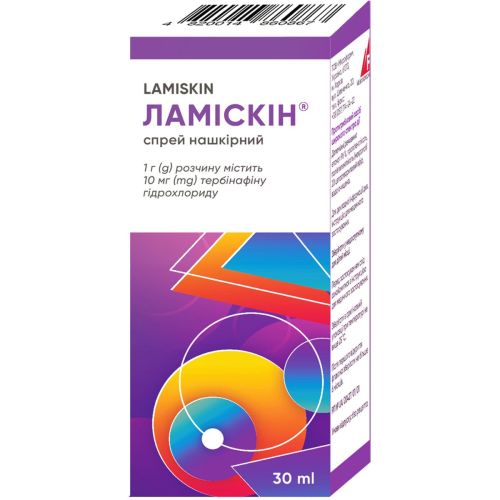 Ламискин 10 мг/г спрей накожный 30 мл в городе Запорожье : цены, характеристики. - фото №1 Ламискин 10 мг/г спрей накожный 30 мл в городе Запорожье : цены, характеристики.