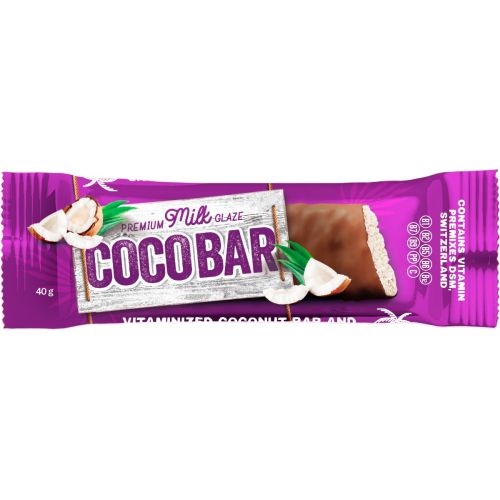 Батончик Coco Bar у молочній кондитерській глазурі, 40 г фото - фото №1 Батончик Coco Bar у молочній кондитерській глазурі, 40 г фото