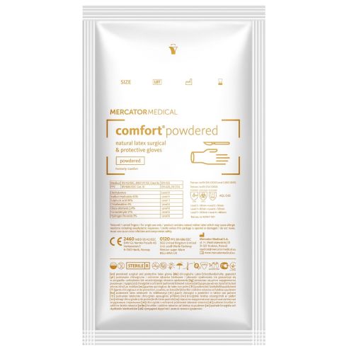 Перчатки Comfort (Комфорт) хирургические стерильные припудренные р. 7 в Украине - фото №1 Перчатки Comfort (Комфорт) хирургические стерильные припудренные р. 7 в Украине