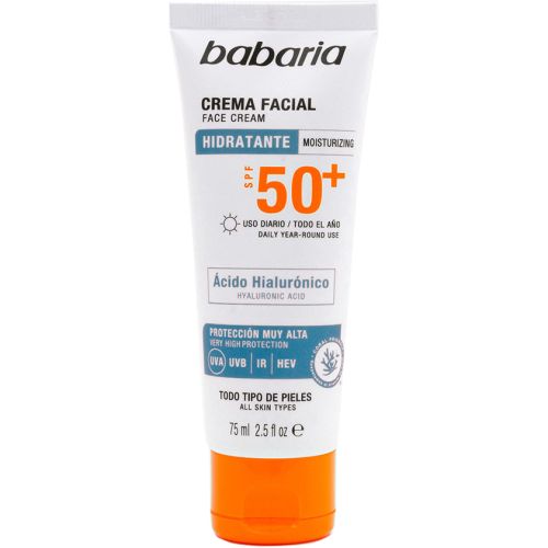 Крем Babaria (Бабария) солнцезащитный для лица с гиалуроновой кислотой SPF50+ 75 мл цена - фото №1 Крем Babaria (Бабария) солнцезащитный для лица с гиалуроновой кислотой SPF50+ 75 мл цена