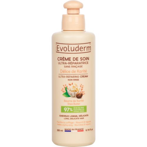 Засіб Evoluderm (Еволюдерм) для довгого волосся відновлюючий з олією ши 200 мл в аптеці - фото №1 Засіб Evoluderm (Еволюдерм) для довгого волосся відновлюючий з олією ши 200 мл в аптеці