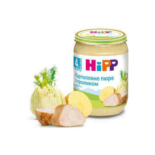 Пюре Hipp 6173 Картопляне пюре з кроликом 190 г в аптеці - фото №1 Пюре Hipp 6173 Картопляне пюре з кроликом 190 г в аптеці