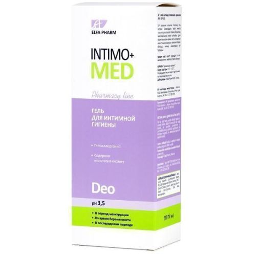 Гель Intimo+med Deo для інтимної гігієни 200 мл фото - фото №1 Гель Intimo+med Deo для інтимної гігієни 200 мл фото