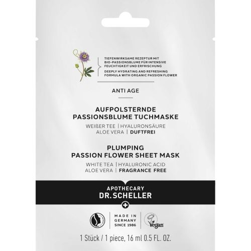 Маска тканинна Dr. Scheller (Др. Шеллер) з пасифлорою,16 мл замовити - фото №1 Маска тканинна Dr. Scheller (Др. Шеллер) з пасифлорою,16 мл замовити