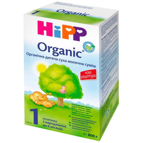 Суміш органічна суха молочна HiPP Organic 1, з народження, 300 г замовити - фото №1 Суміш органічна суха молочна HiPP Organic 1, з народження, 300 г замовити