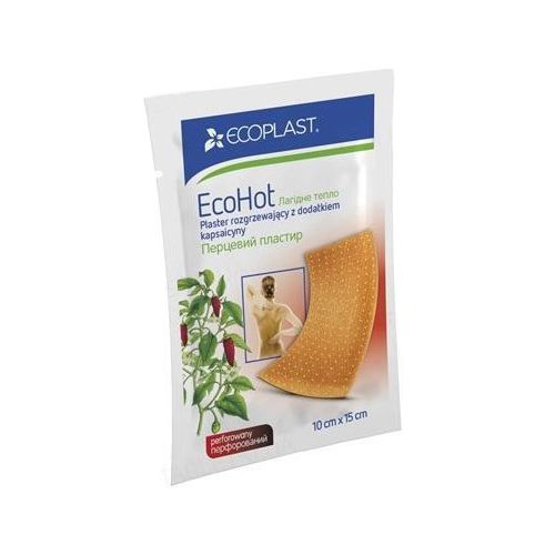 Пластырь перцовый перфорированный EcoPlast EcoHot мягкое тепло 10 см х 15 см №1 в аптеке - фото №1 Пластырь перцовый перфорированный EcoPlast EcoHot мягкое тепло 10 см х 15 см №1 в аптеке
