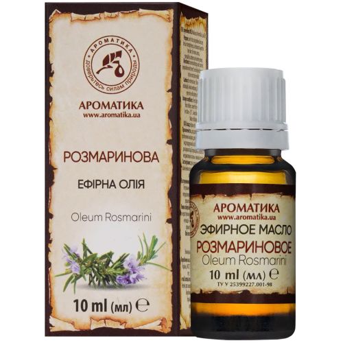 Олія ефірна Ароматика розмаринова, 10 мл в місті Одеса : ціни, характеристика. - фото №1 Олія ефірна Ароматика розмаринова, 10 мл в місті Одеса : ціни, характеристика.