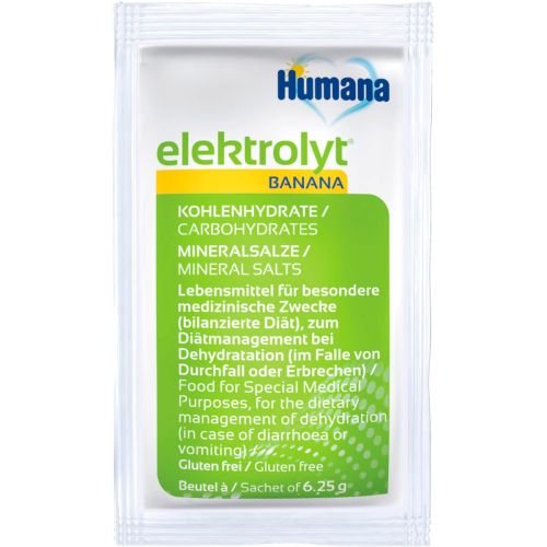 Humana Электролит с бананом 6,25 г саше №1 купить - фото №1 Humana Электролит с бананом 6,25 г саше №1 купить