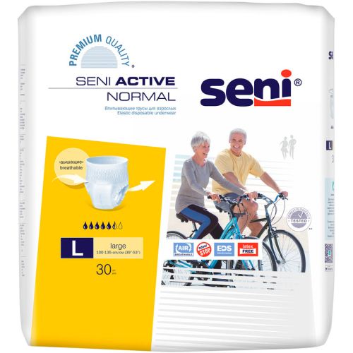 Трусы для взрослых Seni Active Normal р.L, 30 шт. в Украине - фото №1 Трусы для взрослых Seni Active Normal р.L, 30 шт. в Украине