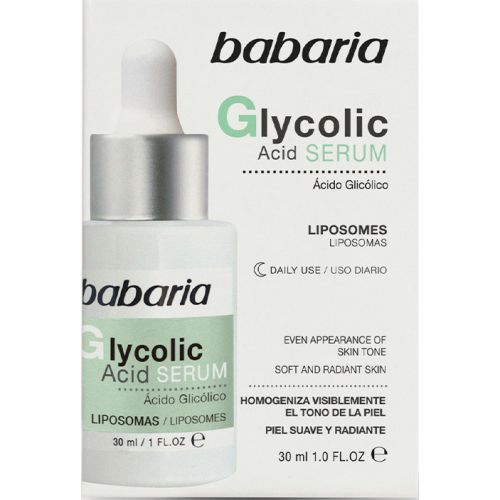 Сыворотка Babaria (Бабария) с гликолевой кислотой для ровного тона кожи, 30 мл купить - фото №1 Сыворотка Babaria (Бабария) с гликолевой кислотой для ровного тона кожи, 30 мл купить