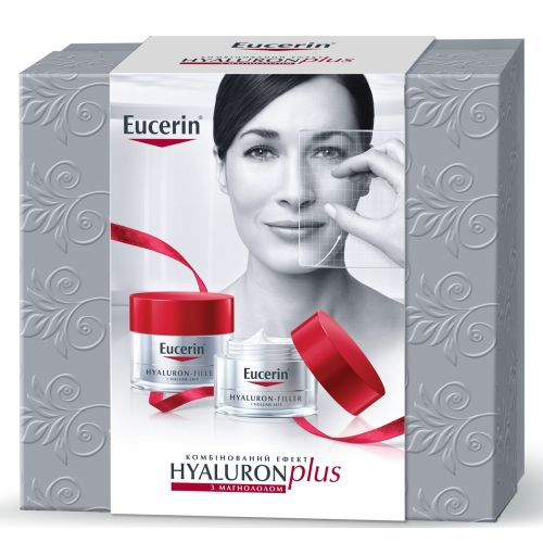 Набір Eucerin (Юцерін) Hyaluron-Filler + Volume-Filler (Денний крем 50 мл + Нічний крем 50 мл -50% на другий) недорого - фото №1 Набір Eucerin (Юцерін) Hyaluron-Filler + Volume-Filler (Денний крем 50 мл + Нічний крем 50 мл -50% на другий) недорого