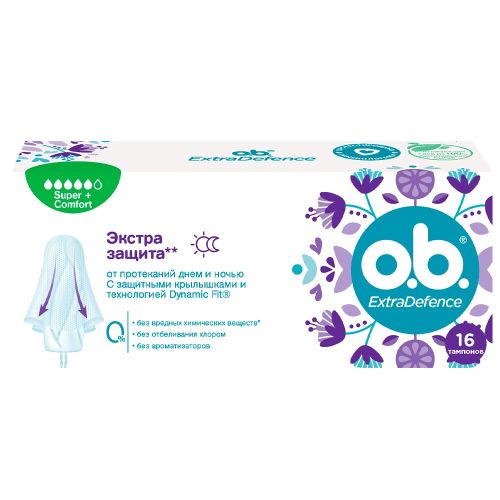 Тампони o.b. ExtraDefence Super+Comfort 16 шт в місті Одеса : ціни, характеристика. - фото №1 Тампони o.b. ExtraDefence Super+Comfort 16 шт в місті Одеса : ціни, характеристика.