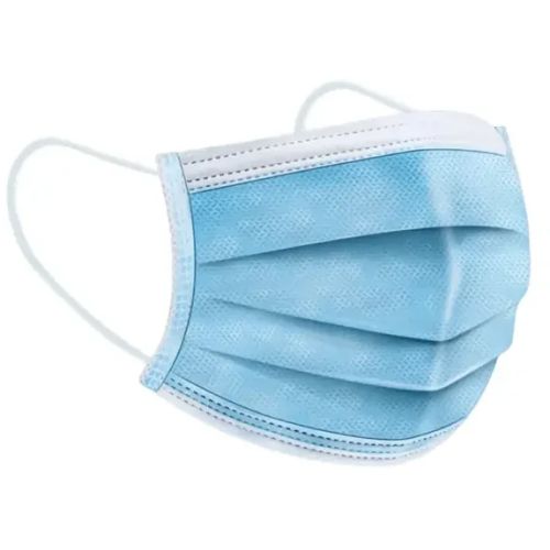 Маска медицинская +103 3-слойная на резинках голубая, 10 шт. цена - фото №1 Маска медицинская +103 3-слойная на резинках голубая, 10 шт. цена