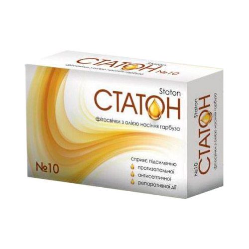 Статон с маслом семян тыквы 1,4 г фитосвечи, 10 шт. в городе Одесса : цены, характеристики. - фото №1 Статон с маслом семян тыквы 1,4 г фитосвечи, 10 шт. в городе Одесса : цены, характеристики.