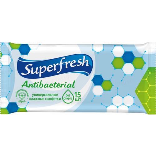 Серветки вологі Superfresh антибактеріальні №15 в Україні - фото №1 Серветки вологі Superfresh антибактеріальні №15 в Україні