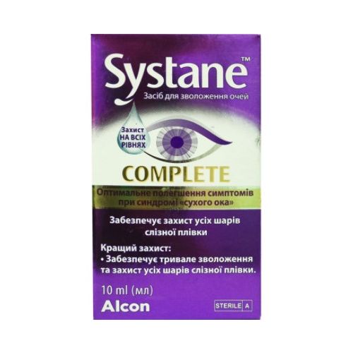Systane Complete (Систейн Комплит) средство для увлажнения глаз 10 мл цена - фото №1 Systane Complete (Систейн Комплит) средство для увлажнения глаз 10 мл цена