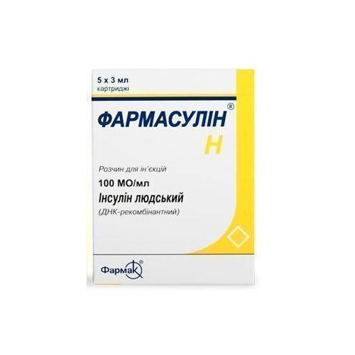 Фармасулин Н 30/70 суспензия для инъекций 100 МЕ/мл 10 мл флакон №1 заказать - фото №1 Фармасулин Н 30/70 суспензия для инъекций 100 МЕ/мл 10 мл флакон №1 заказать
