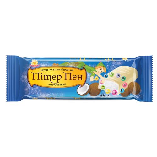 Батончик Питер Пен витаминизированный кокос в белом шоколаде в городе Одесса : цены, характеристики. - фото №1 Батончик Питер Пен витаминизированный кокос в белом шоколаде в городе Одесса : цены, характеристики.