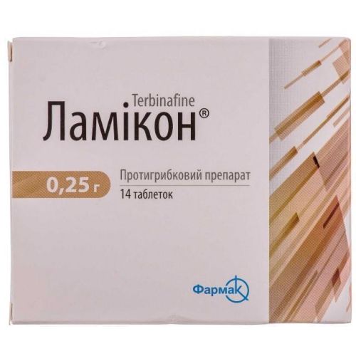 Ламикон 0,25 г таблетки №14 купить - фото №1 Ламикон 0,25 г таблетки №14 купить