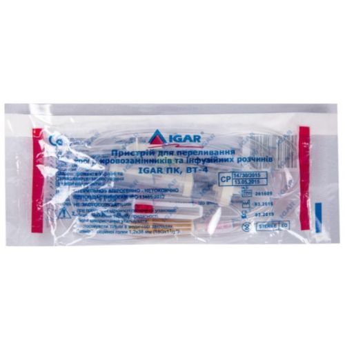 Система для переливання крові та інфузій ПК Igar в Україні - фото №1 Система для переливання крові та інфузій ПК Igar в Україні
