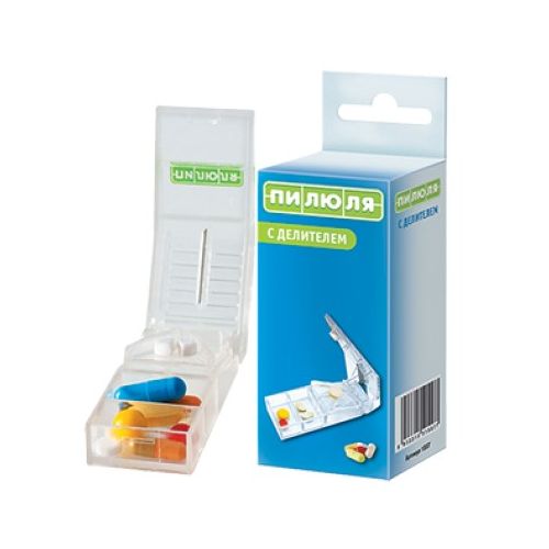 Контейнер для лекарственных средств Пилюля "С делителем" в Украине - фото №1 Контейнер для лекарственных средств Пилюля "С делителем" в Украине